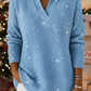 Camisola de Natal para mulher com gola brilhante