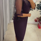 Vestido elegante com detalhes em renda para mulher