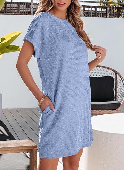 Vestidos de manga curta para mulher para o verão de 2025