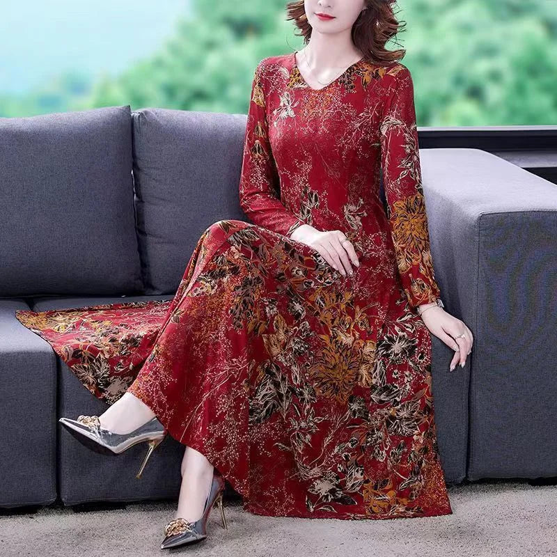 Vestido elegante com decote em V