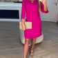 Vestido elegante de cor sólida