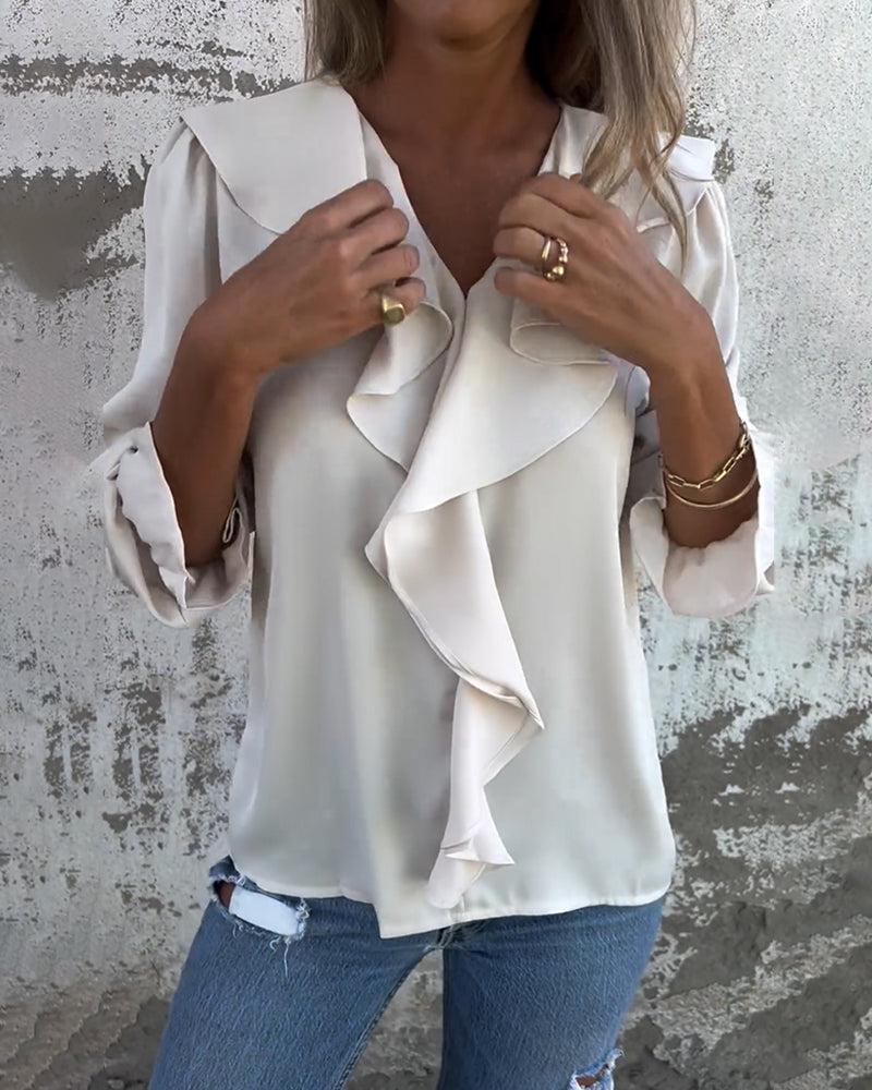 Blusa Elegante com Folhos
