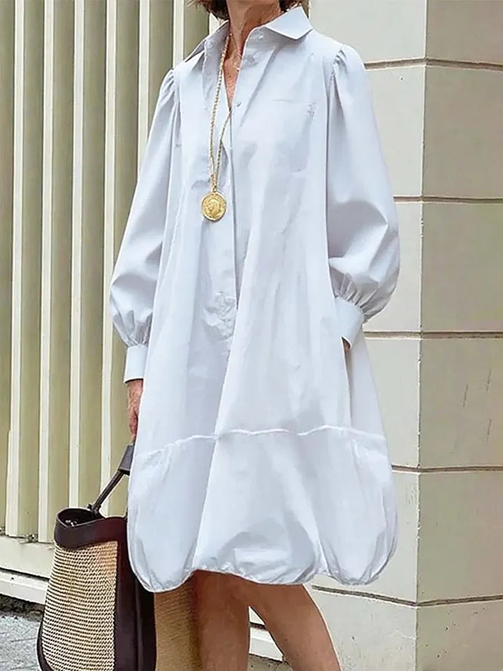 Vestido curto de mulher em algodão