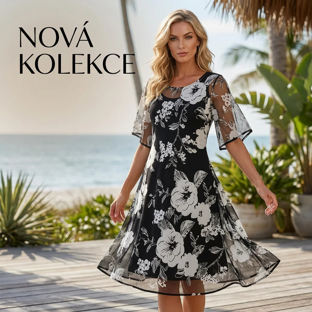 【Tamanhos S-3XL】🌸Vestido elegante de chiffon para mulher com estampado floral