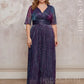 Vestido de noite comprido plus size verde esmeralda brilhante
