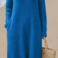 Vestido camisola de gola redonda para mulher