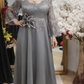 Vestido de noite com estampado floral 3D