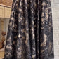 Conjunto de vestido com patchwork de renda e strass