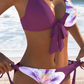 Conjunto de biquíni para mulher com alças estampadas