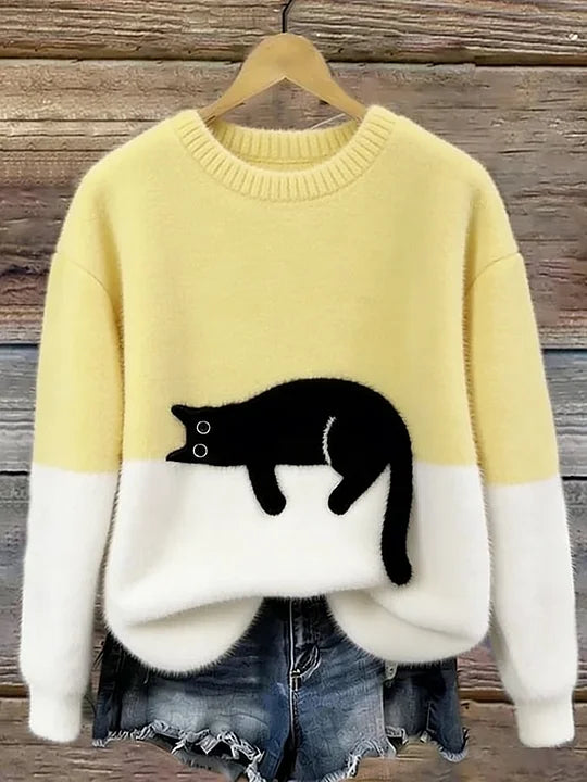 🔥 Sweatshirt de mulher com estampa de gato