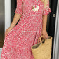 Vestido retro às bolinhas para férias, estilo casual