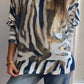 Blusa casual de mulher de gola redonda