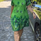 Vestido de menina com estampado floral
