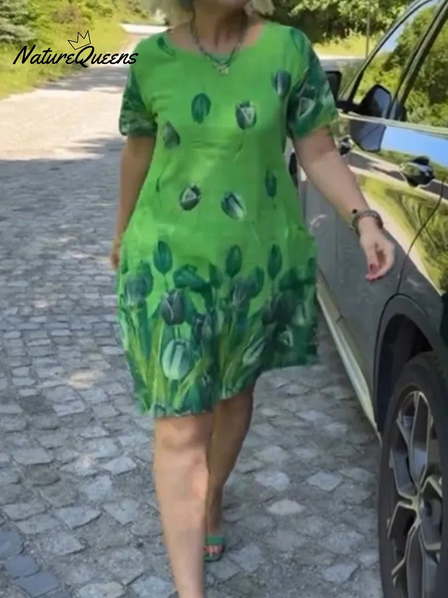Vestido de menina com estampado floral