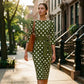 Vestido Feminino Retro Elegante de Poá