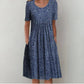 Vestido midi fluído