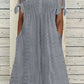 Vestido elegante com decote em V para mulher