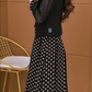 Vestido de menina às bolinhas + casaquinho de chiffon