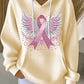 Sweatshirt de mulher com estampa de asas e fita