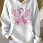 Sweatshirt de mulher com estampa de asas e fita