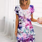 Vestido em camadas com estampado floral