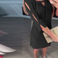 Vestido elegante de cor sólida