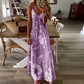 Vestido comprido para menina com estampado floral e alças