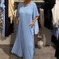 Vestido solto casual simples para senhoras da moda de verão
