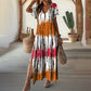 🌺💐 Vestido Casual para Mulher com Decote em V e Degradê
