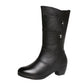 Botas de senhora com plataforma de cano médio