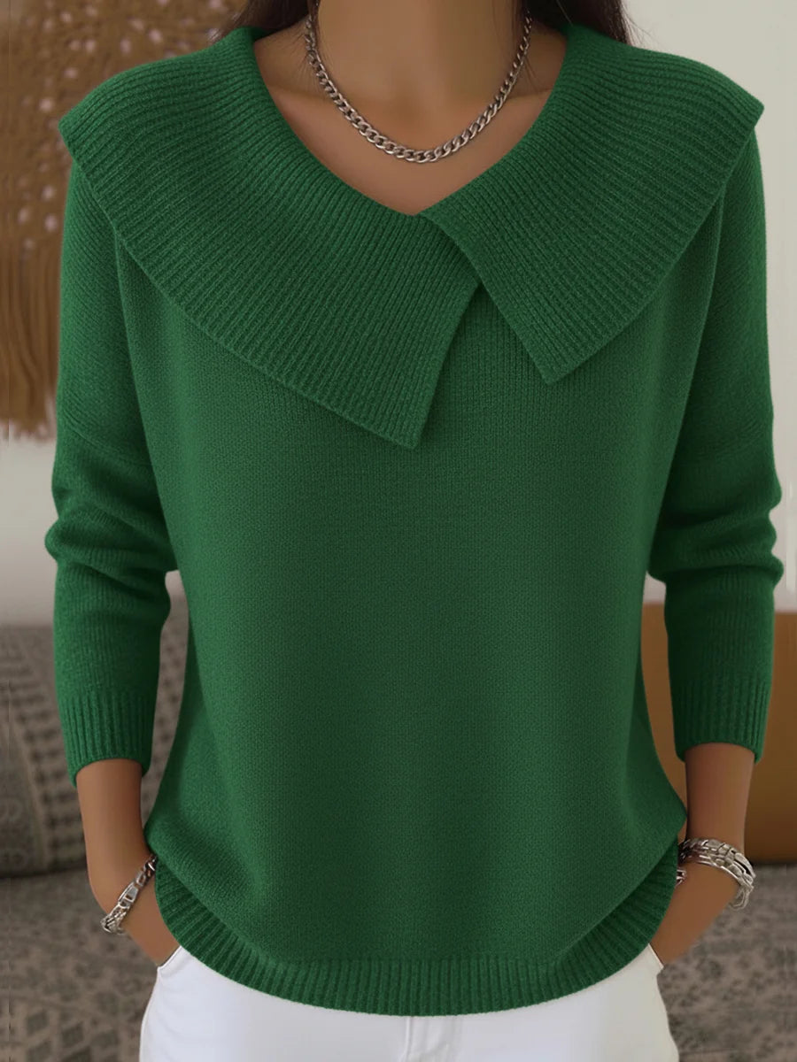 Camisola de mulher com lapelas e estampado natalino