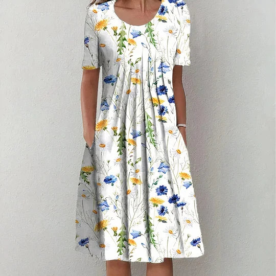 Vestido midi fluído