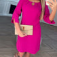 Vestido elegante de cor sólida