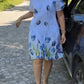 Vestido de menina com estampado floral
