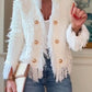 Casaco Cardigan Elegante com Borlas para Mulher