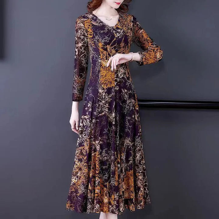 Vestido elegante com decote em V