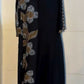Vestido casual com decote redondo e estampado de strass