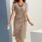Vestido elegante de cor única