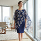 📢📢⏰ Conjunto feminino elegante: blusa e vestido floral