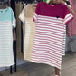 Vestido Listrado Coração