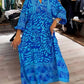 Vestido de menina estampado com decote em V e corte largo (Quase esgotado!)