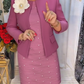 Vestido floral elegante de duas peças