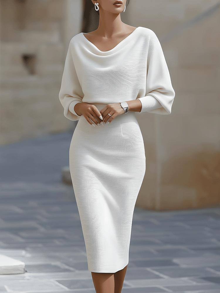 Vestido midi branco 2025