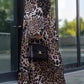 Saia comprida de renda leopardo