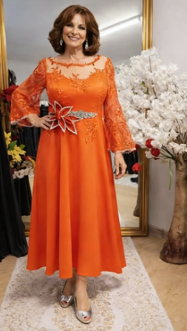 Vestido de noite com estampado floral 3D
