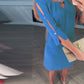 Vestido elegante de cor sólida