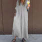 Vestido longo boémio elegante com decote em V