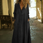 Vestido de ganga folgado e confortável