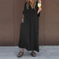 Vestido longo boémio elegante com decote em V