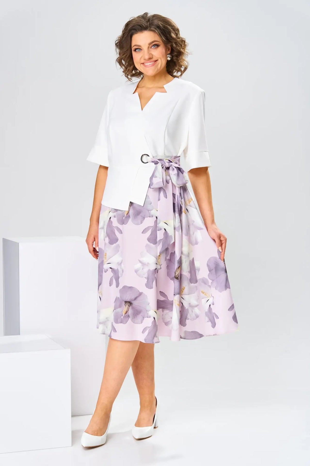 🌸[S-5XL]Vestido de algodão e seda de alta qualidade
